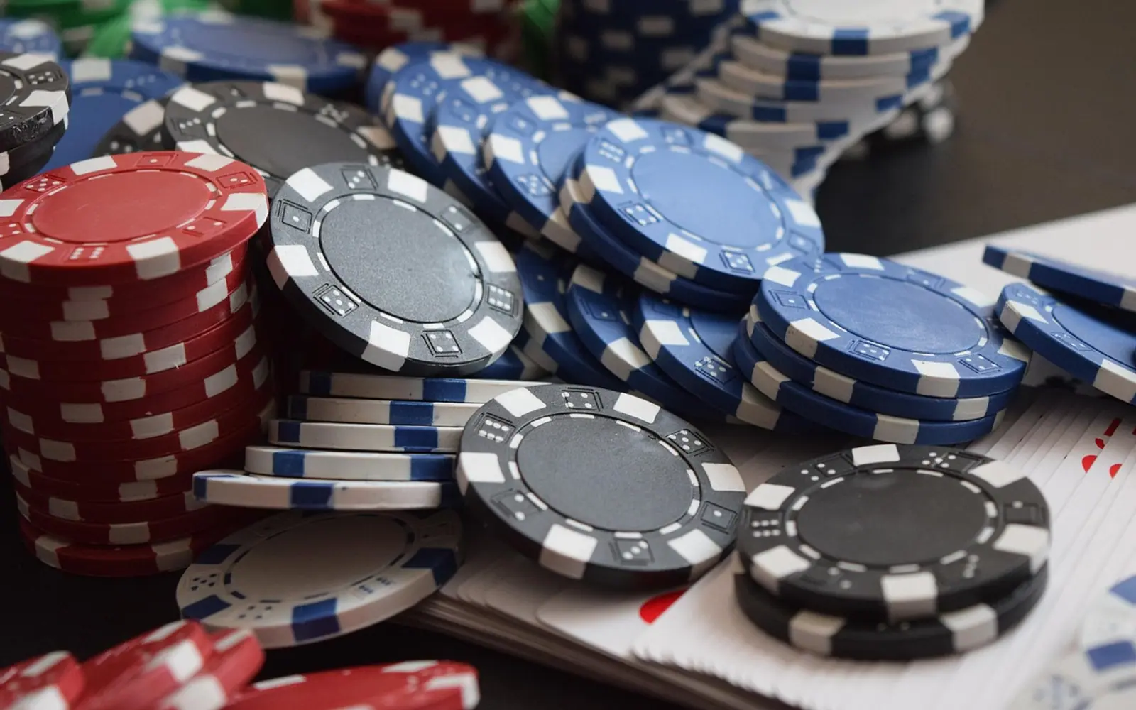 Casino, chip and map