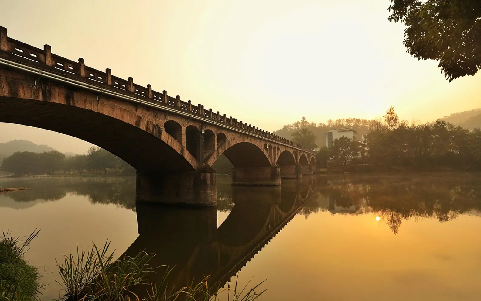 Bridge, morning and calm